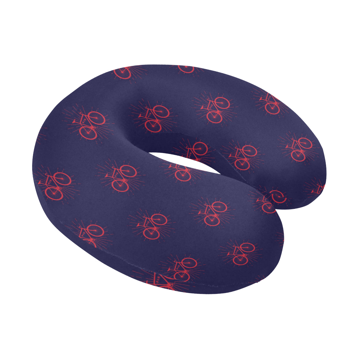 Bicycle Pattern Print Design 01 U-Shaped Travel Neck Pillow