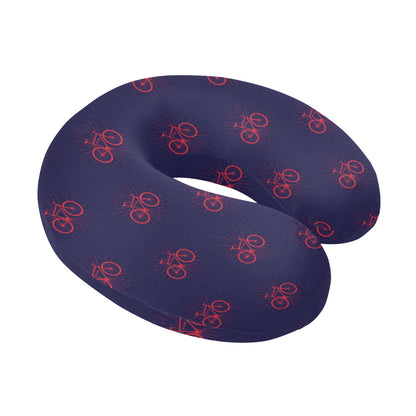 Bicycle Pattern Print Design 01 U-Shaped Travel Neck Pillow