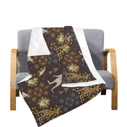 Kangaroos Pattern Print Design 03 Premium Quilt