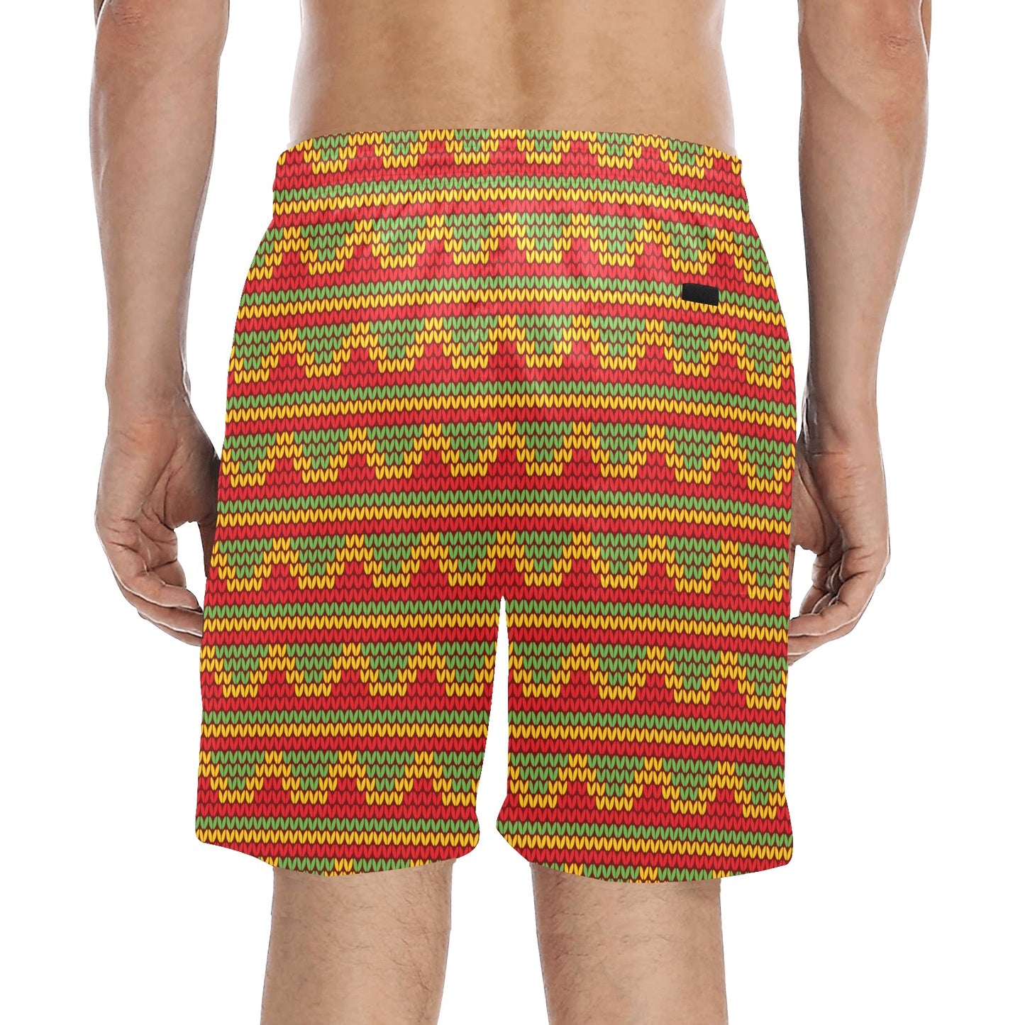 Rasta Reggae Color Print Men's Swim Trunks Beach Shorts
