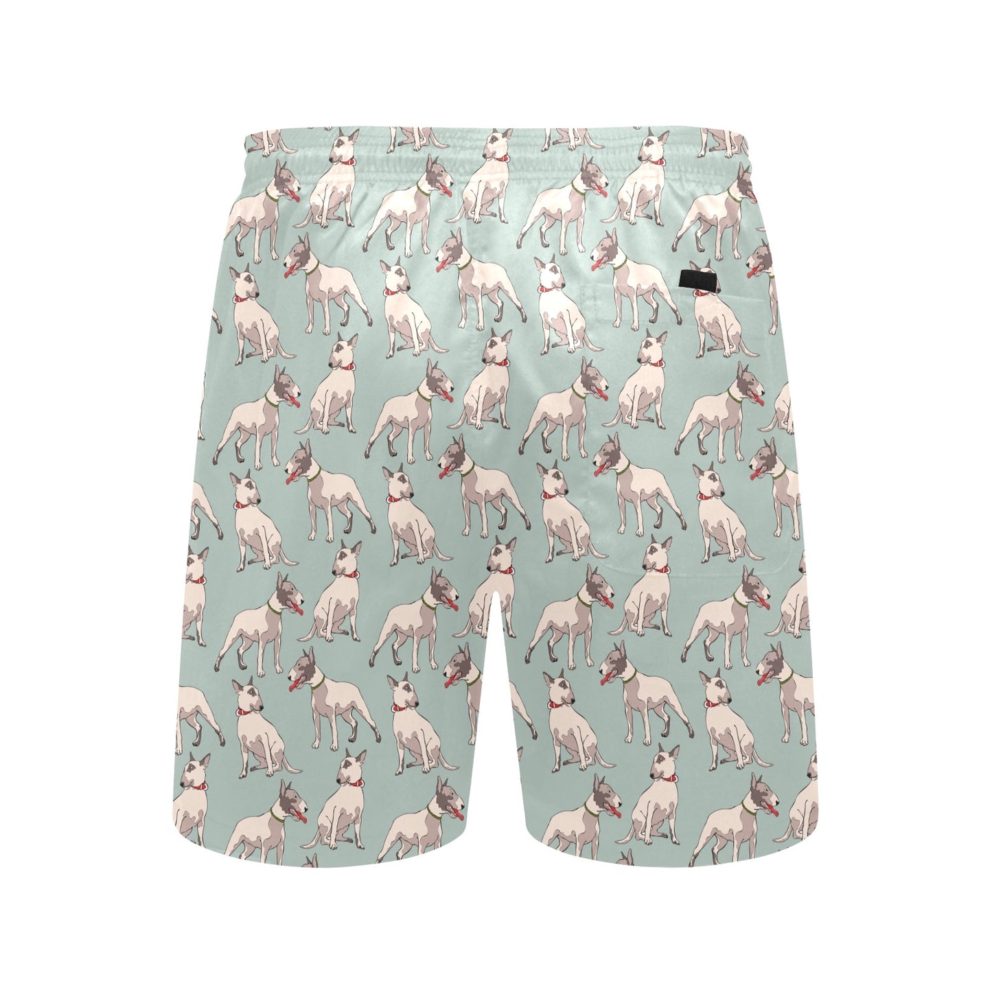 Bull Terrier Cute Print Pattern Men's Swim Trunks Beach Shorts