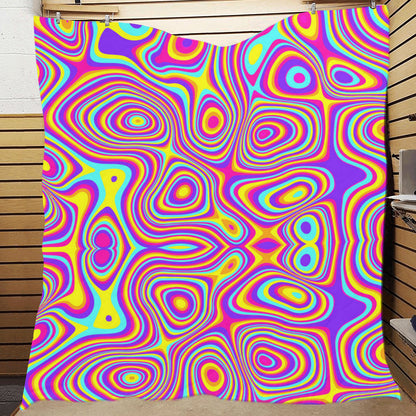Liquid Pattern Print Design 06 Premium Quilt