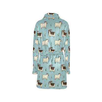 Goat Pattern Print Design 02 Women's Fleece Robe