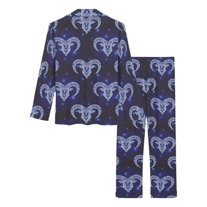 Aries Zodiac Pattern Print Design 01 Women's Long Pajama Set