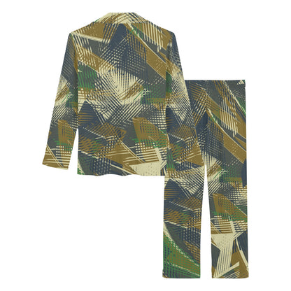 Military Camouflage Pattern Print Design 01 Women's Long Pajama Set