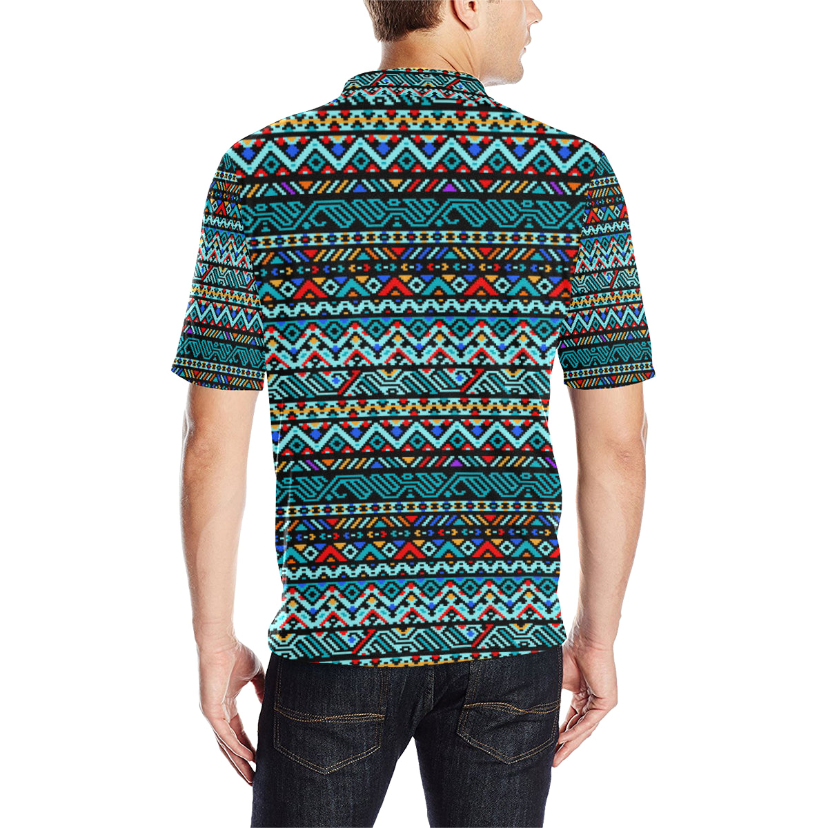 Southwestern Style Men Polo Shirt