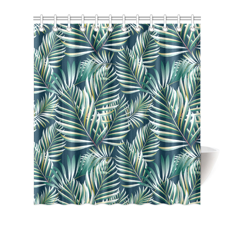 Sun Spot Tropical Palm Leaves Shower Curtain