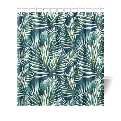 Sun Spot Tropical Palm Leaves Shower Curtain