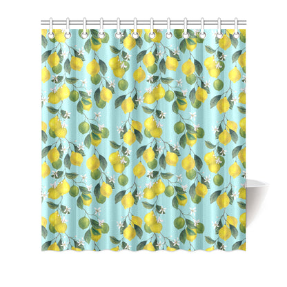 Lemon Pattern Print Design LM05 Shower Curtain