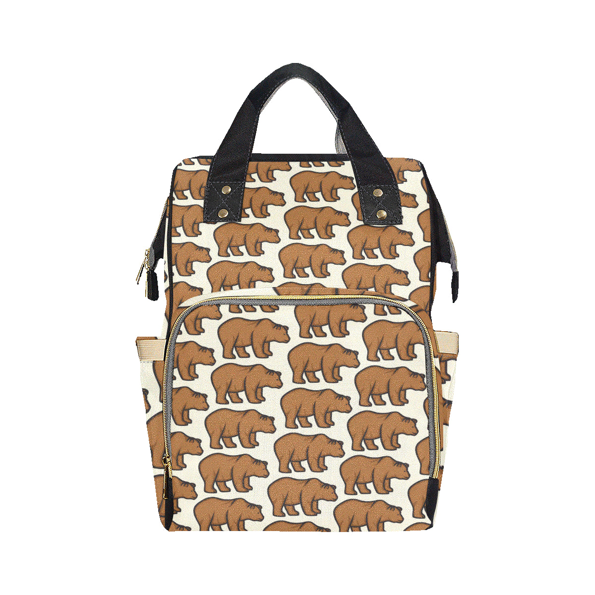 Bear Pattern Print Design BE05 Diaper Bag Backpack