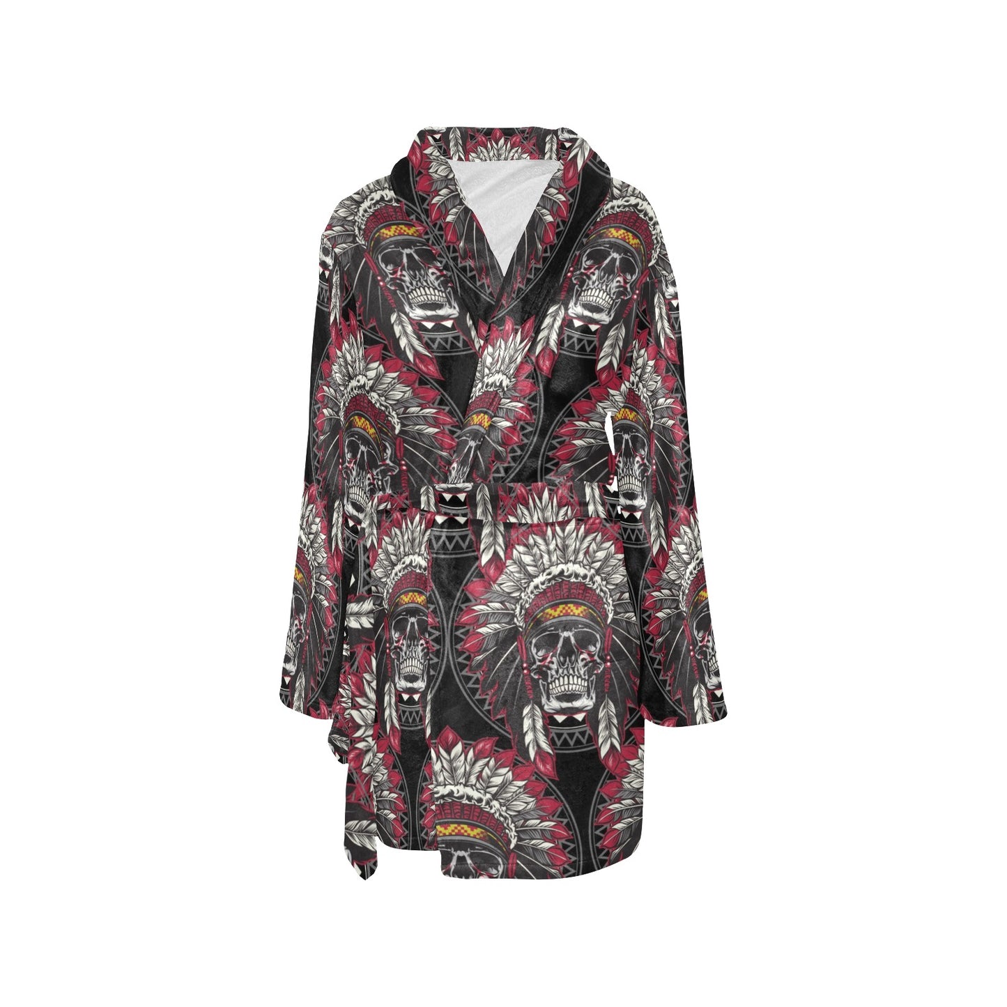 Native Indian Skull Women's Fleece Robe