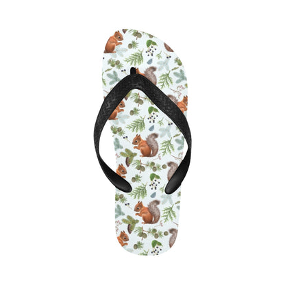 Squirrel Print Design LKS308 Flip Flops
