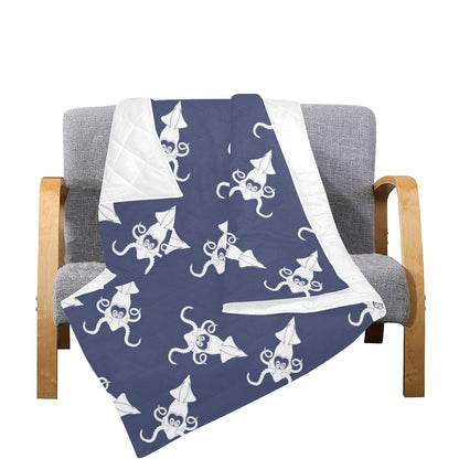 Giant Squid Pattern Print Design 02 Premium Quilt