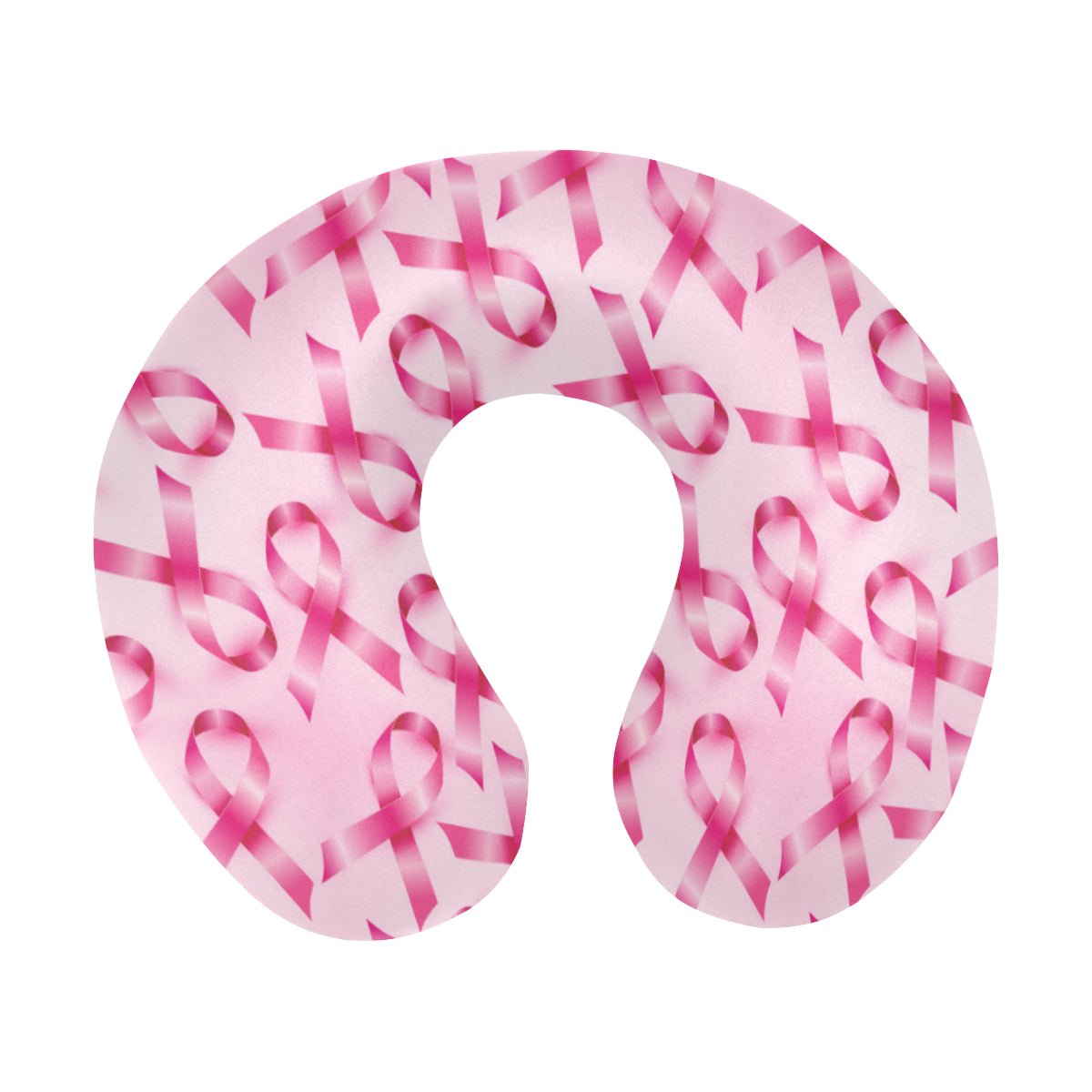 Breast cancer Pattern Print Design 04 U-Shaped Travel Neck Pillow