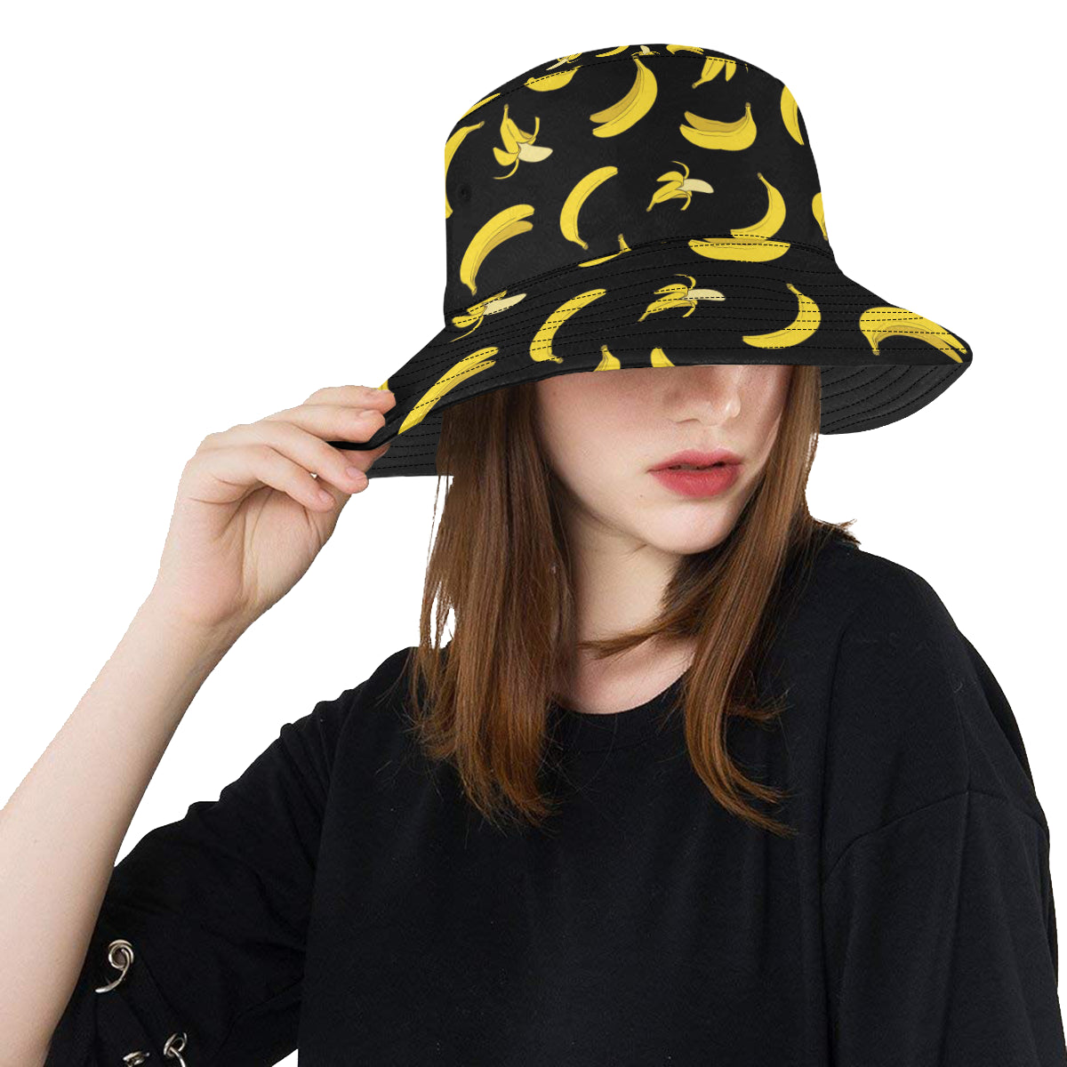 Banana Pattern Print Design BA05 Unisex Bucket Hat