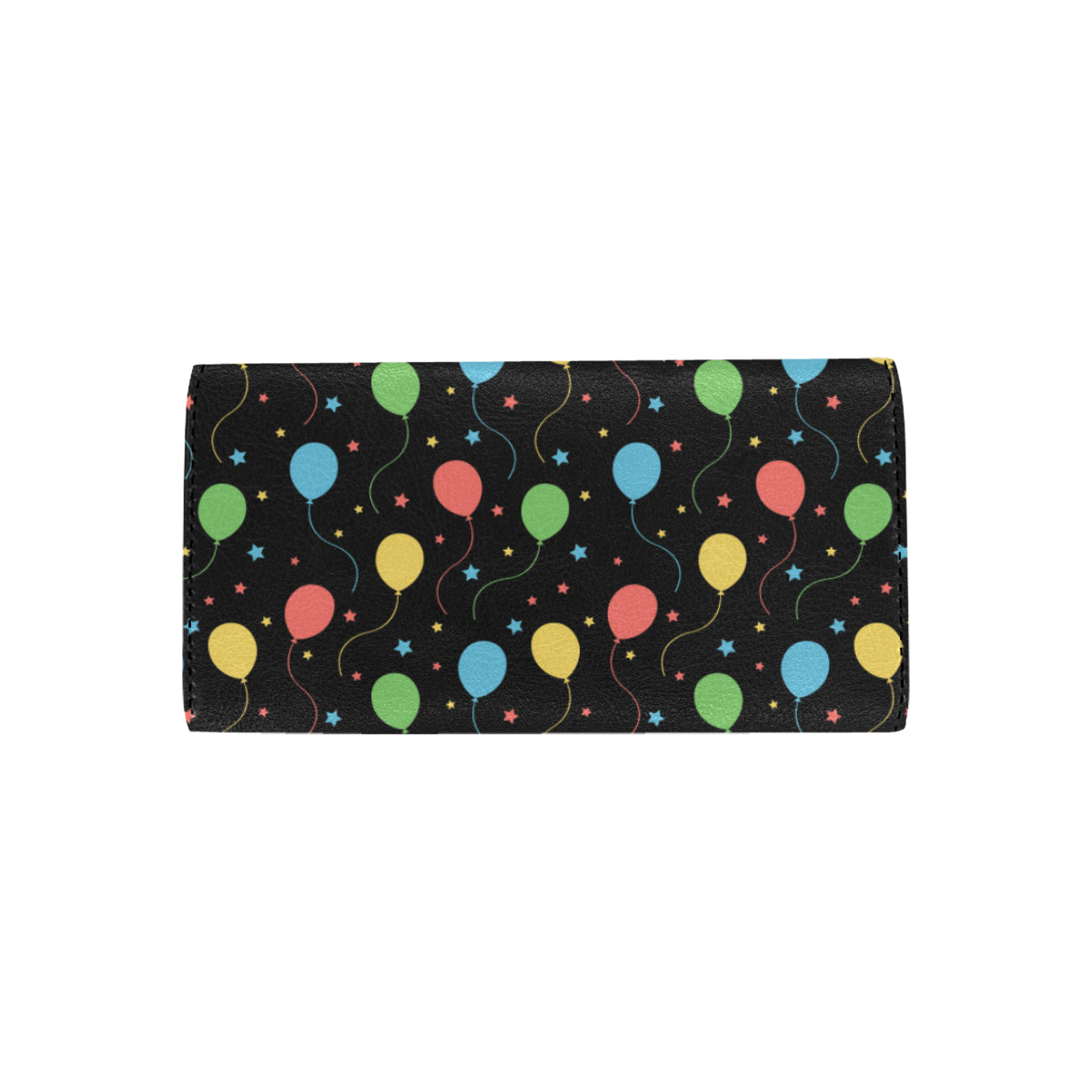 Ballon Colorful Pattern Print Design 04 Women's Trifold Wallet