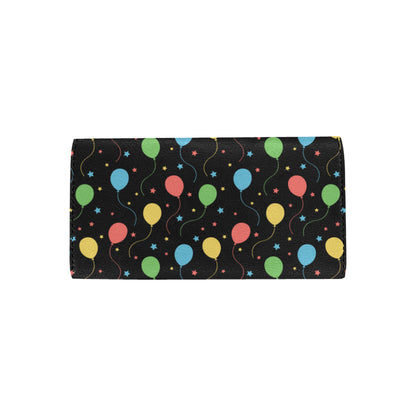 Ballon Colorful Pattern Print Design 04 Women's Trifold Wallet