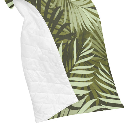 Palm Leaves Pattern Print Design PL05 Premium Quilt