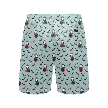 Vampire Print Design LKS304 Men's Swim Trunks Beach Shorts