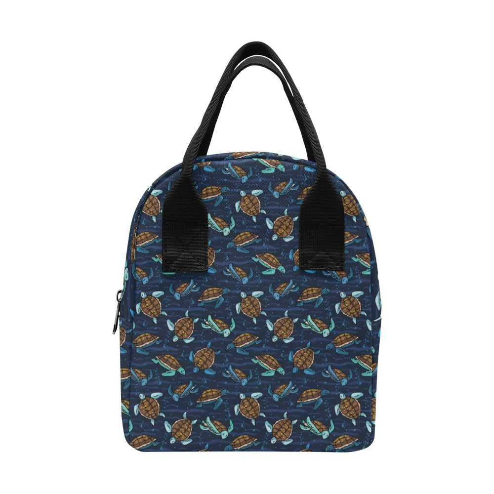 Sea Turtle Print Design LKS3011 Insulated Lunch Bag