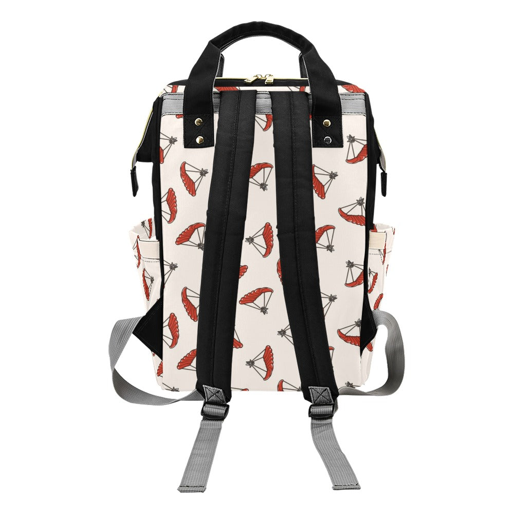 Skydiver Print Design LKS302 Diaper Bag Backpack