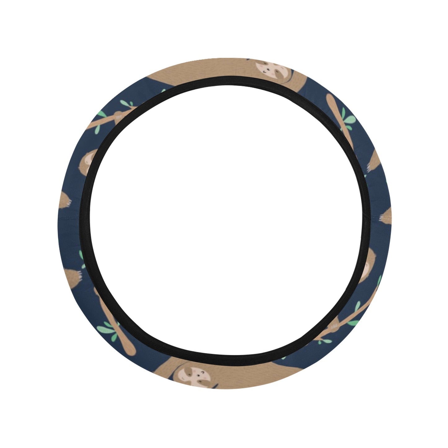 Sloth Print Design LKS307 Steering Wheel Cover with Elastic Edge