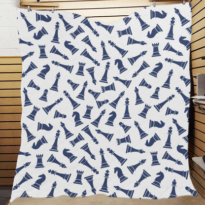 Chess Pattern Print Design 03 Premium Quilt