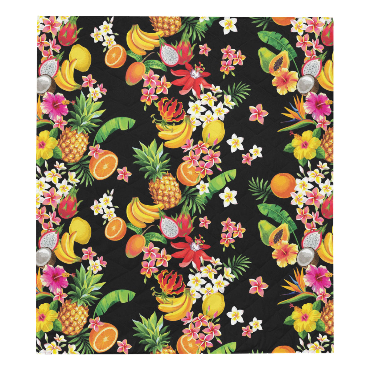 Tropical Fruits Pattern Print Design TF02 Premium Quilt