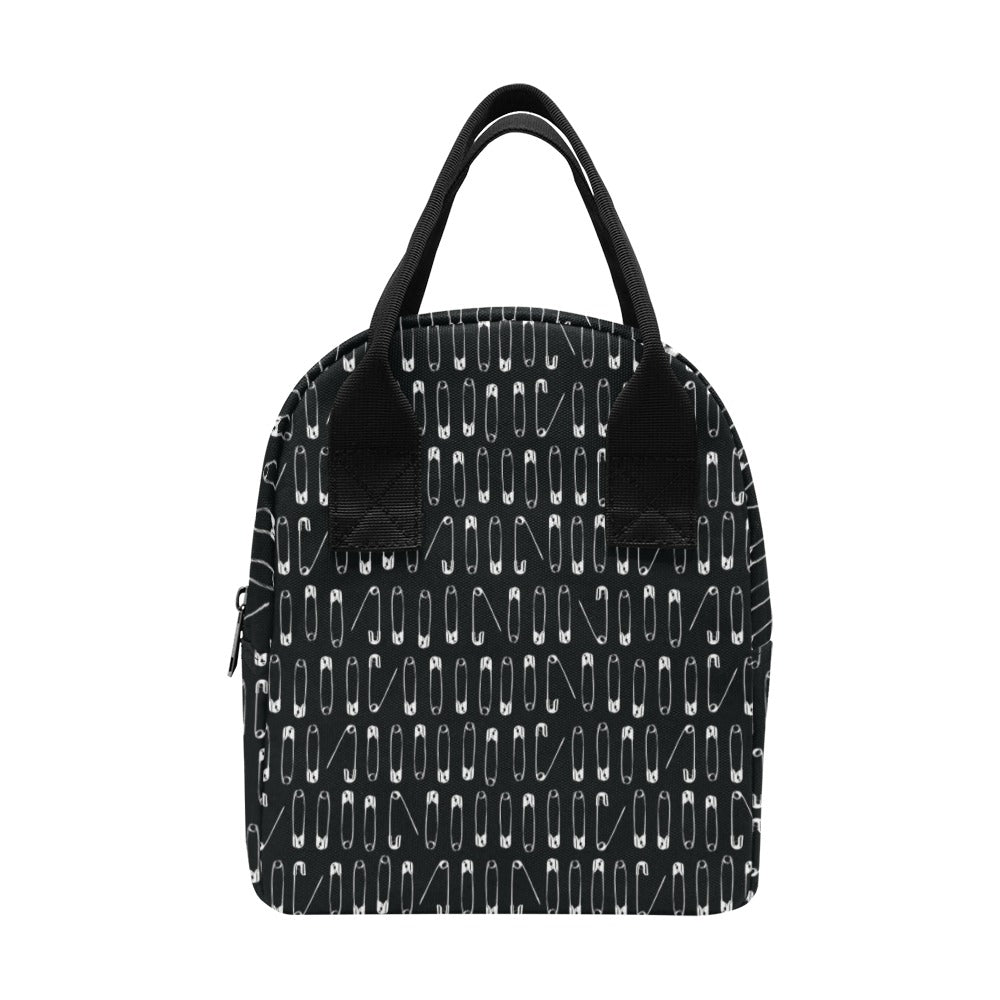 Safety Pin Print Design LKS302 Insulated Lunch Bag