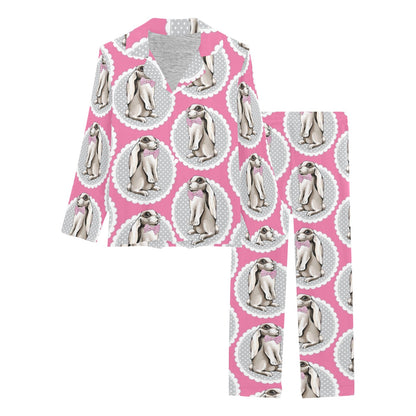 Rabbit Pattern Print Design RB019 Women's Long Pajama Set