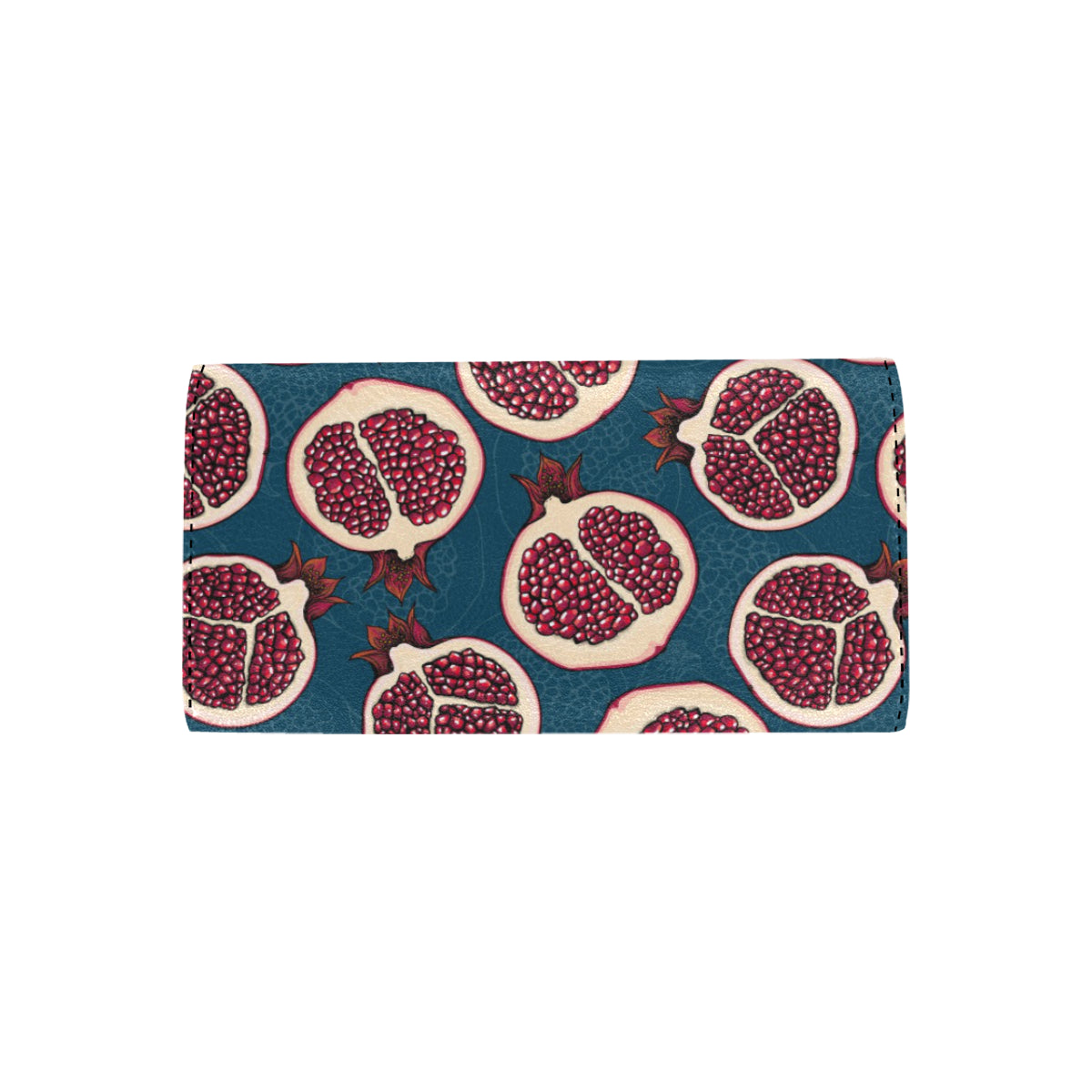 Pomegranate Pattern Print Design PG02 Women's Trifold Wallet