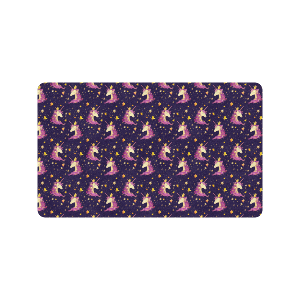Unicorn Princess Star Sparkle Rubber Doormat