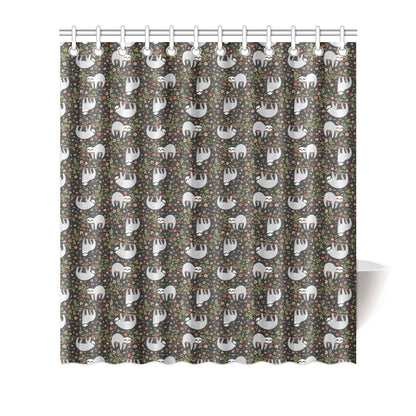Sloth Cute Design Themed Print Shower Curtain