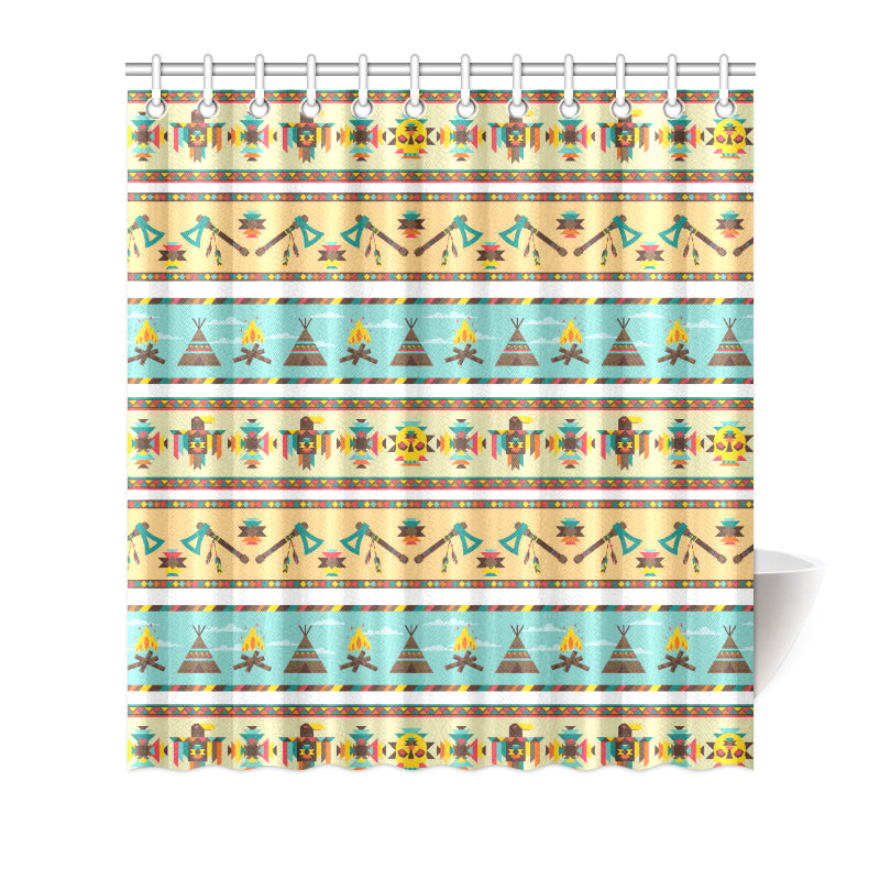American indian Life Pattern Shower Curtain