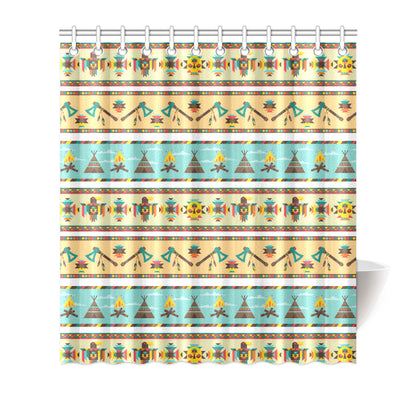 American indian Life Pattern Shower Curtain