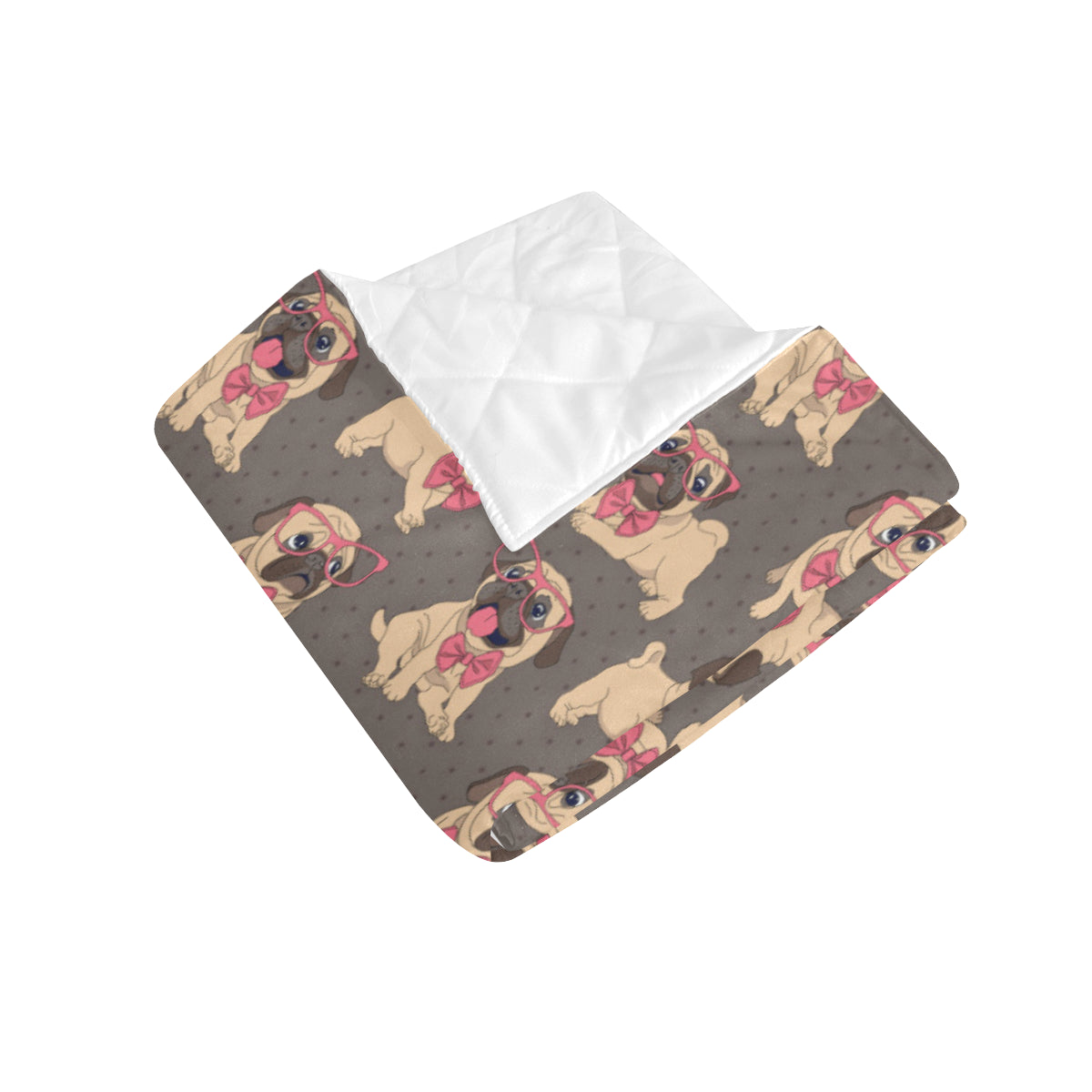 Pug Pattern Print Design A05 Premium Quilt