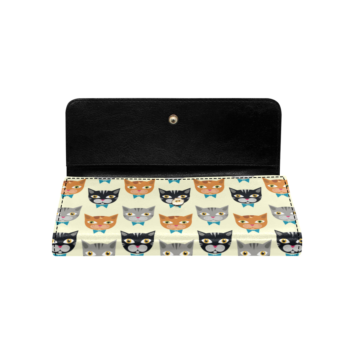 Cat Pattern Print Design 05 Women's Trifold Wallet