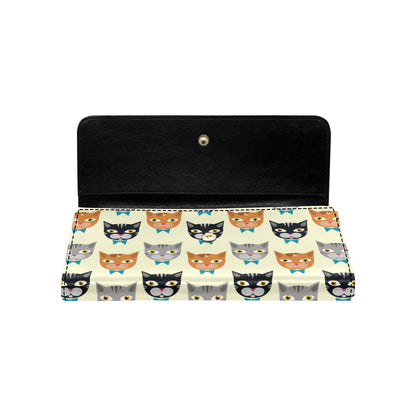 Cat Pattern Print Design 05 Women's Trifold Wallet