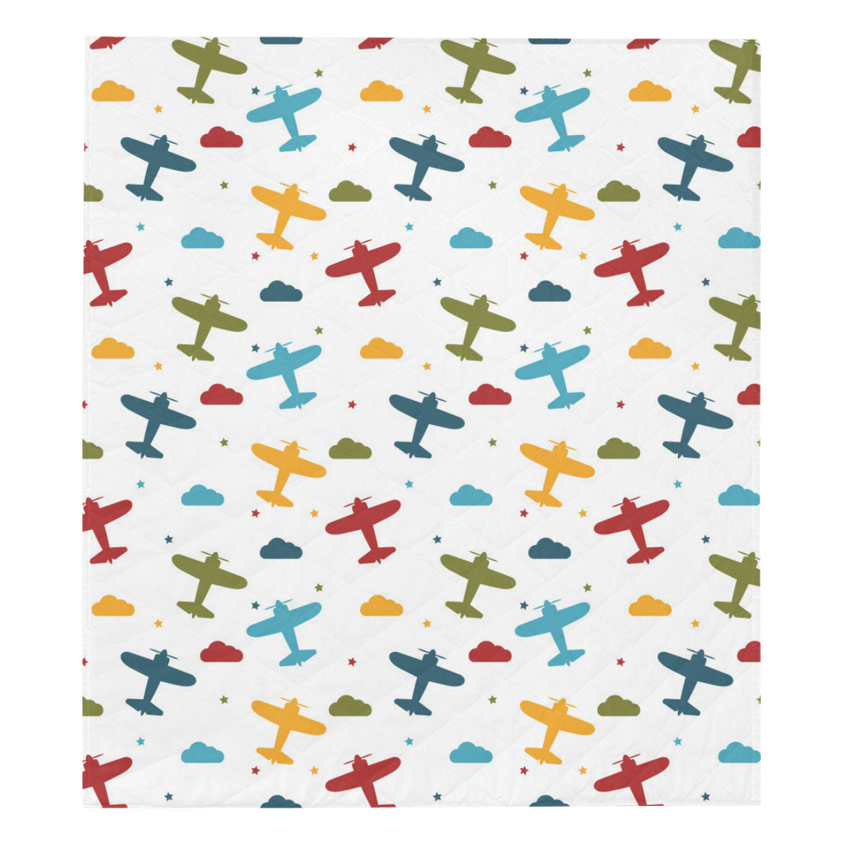 Airplane Pattern Print Design 06 Premium Quilt