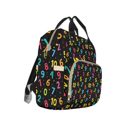 Number Pattern Print Design A04 Diaper Bag Backpack