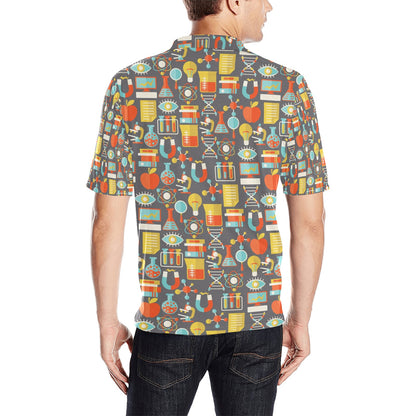 Science Print Design LKS302 Men Polo Shirt