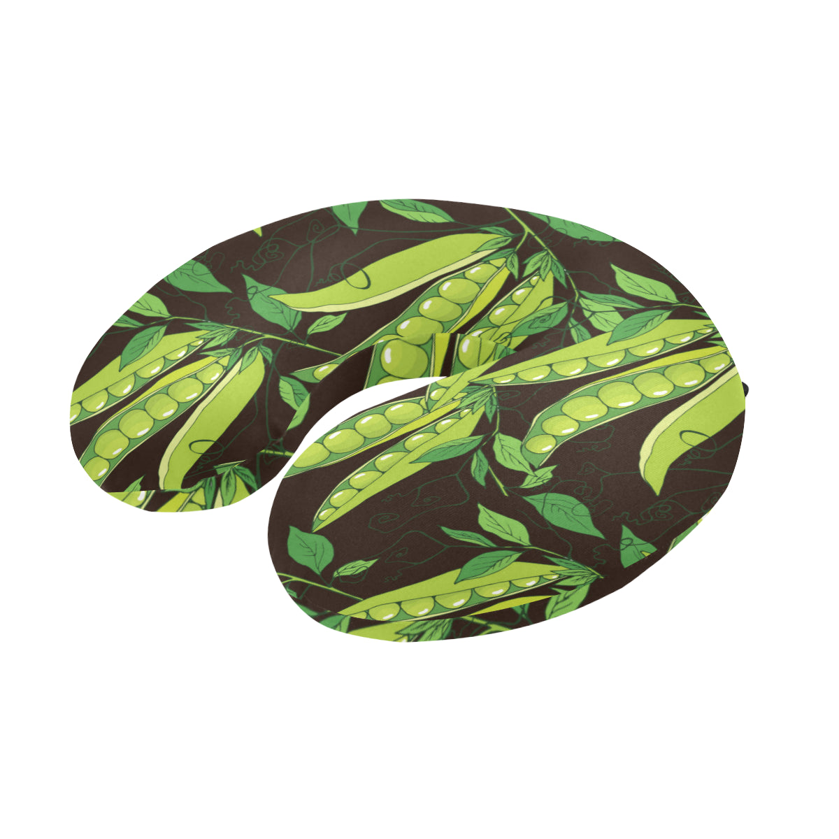 Peas Pattern Print Design A03 U-Shaped Travel Neck Pillow