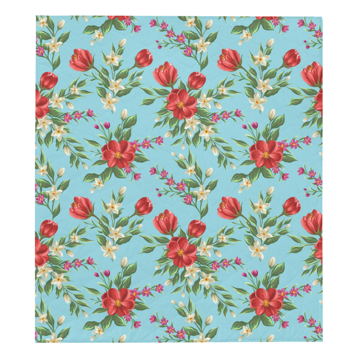 Summer Floral Pattern Print Design SF011 Premium Quilt