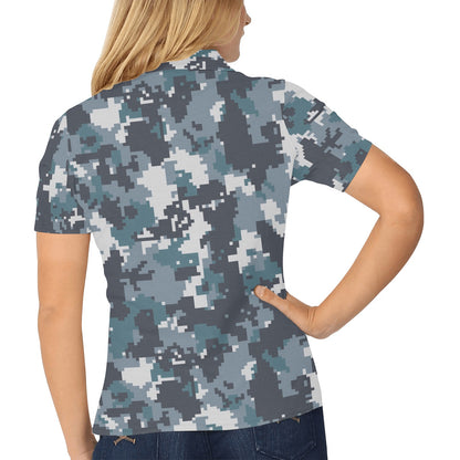 ACU Digital Urban Camouflage Women's Polo Shirt