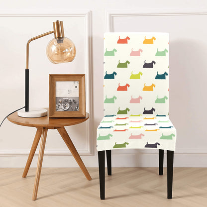 Scottish Terriers Print Design LKS305 Dining Chair Slipcover