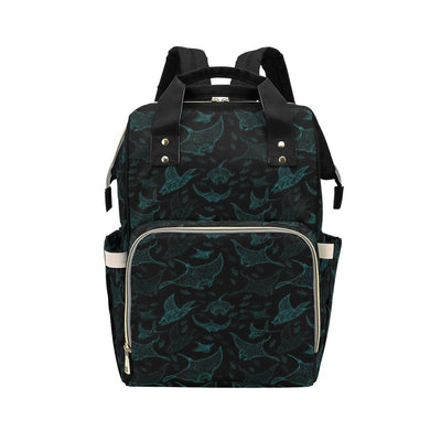 Manta Ray Print Design LKS402 Diaper Bag Backpack