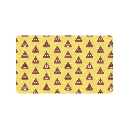 Emoji Poop Print Pattern Rubber Doormat