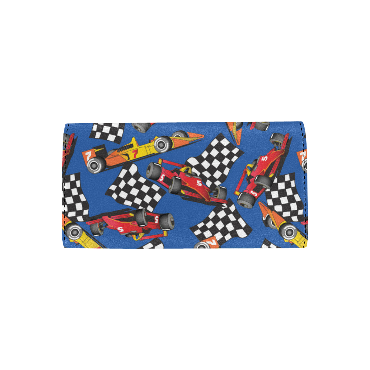 Racing Pattern Print Design A01 Women's Trifold Wallet