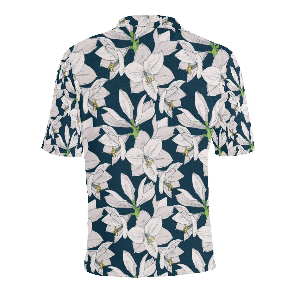 Amaryllis Pattern Print Design 01 Men Polo Shirt