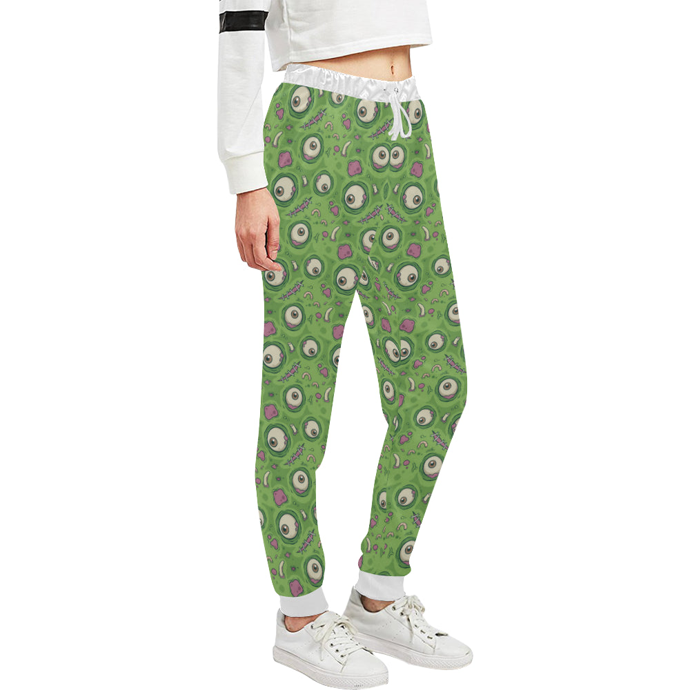 Zombie Eyes Design Pattern Print Unisex Sweatpants